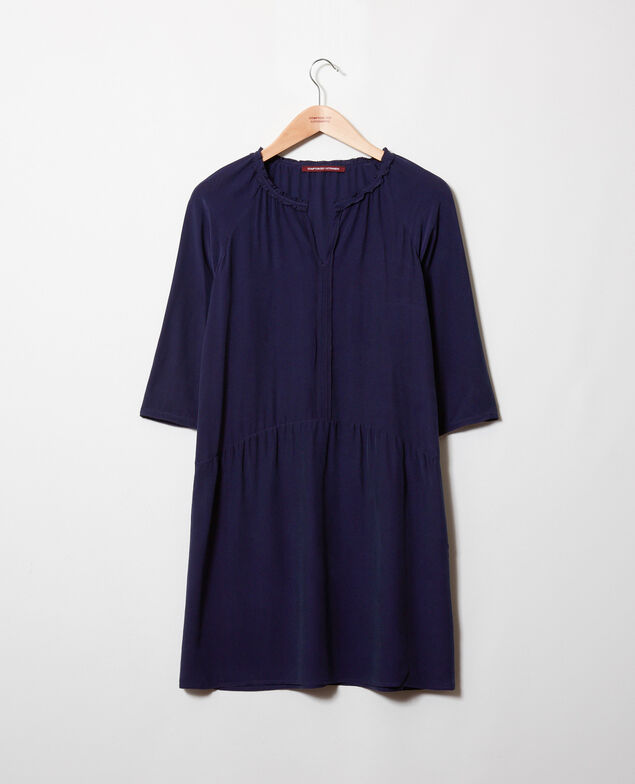 Silk blend dress Evening blue