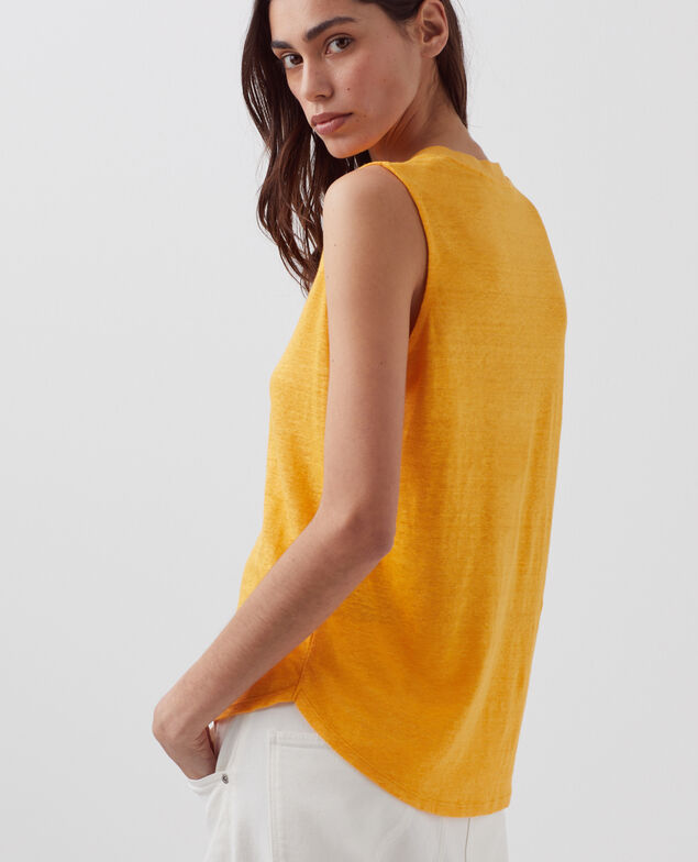 MARCELLE - Linen tank top H450 artisan's gold