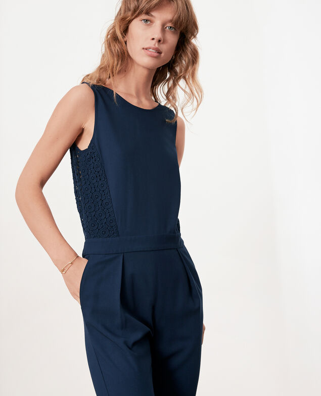 Jumpsuit with lace back Navy