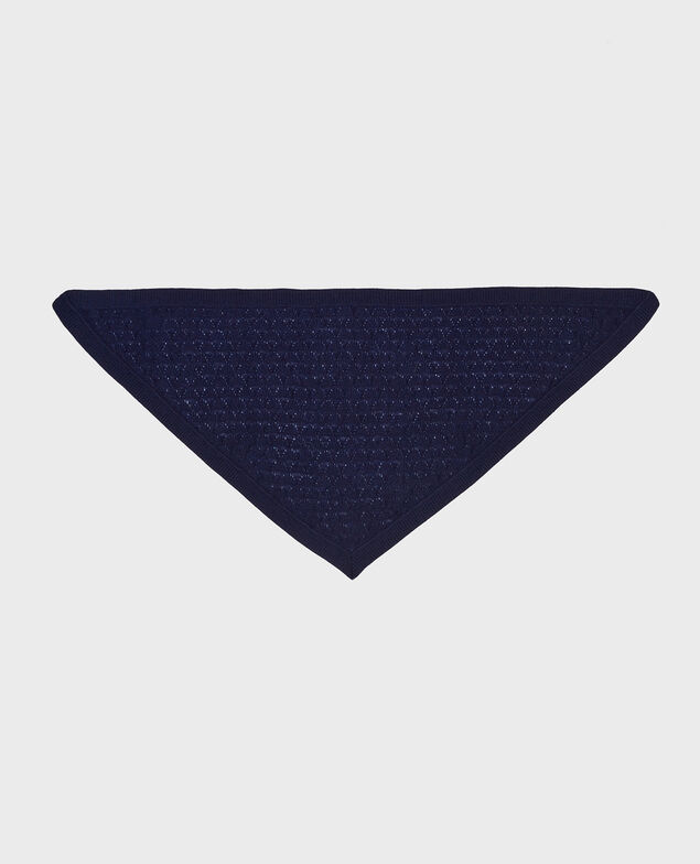 100% Cashmere headscarf Maritime blue