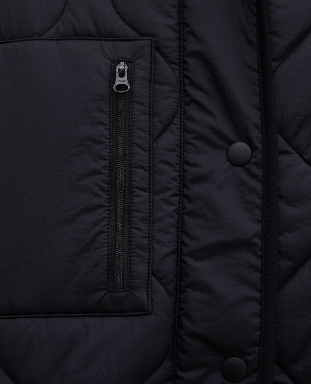 V-neck down coat  Black beauty