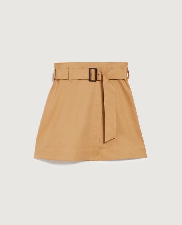 Wrapover mini skirt K320 prairie sand