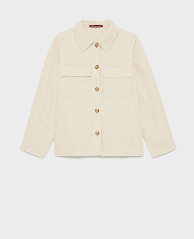 Corduroy jacket A011 off white