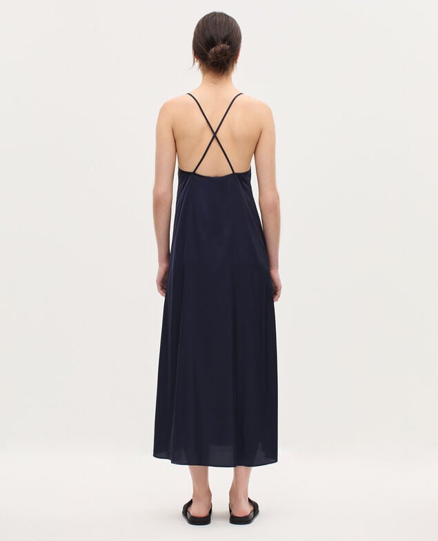 Silky maxi slip dress H695 night sky