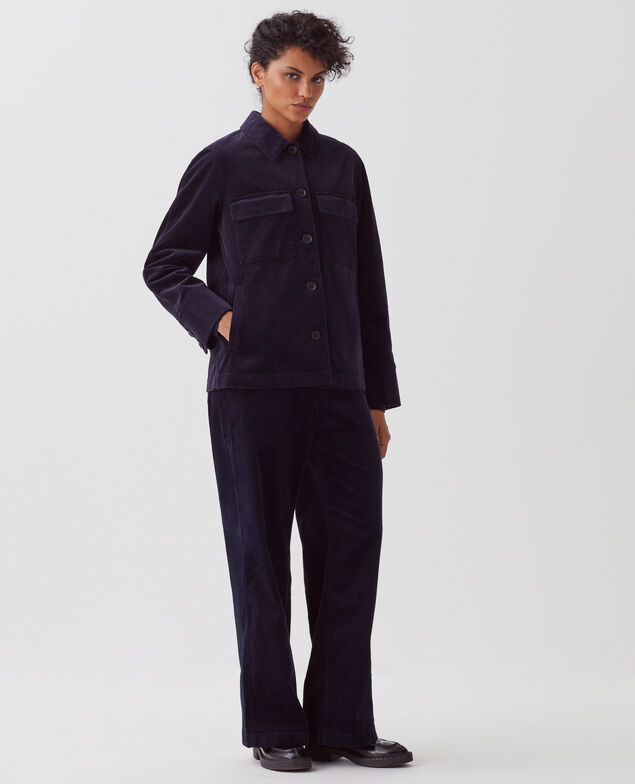 Corduroy jacket U690 navy