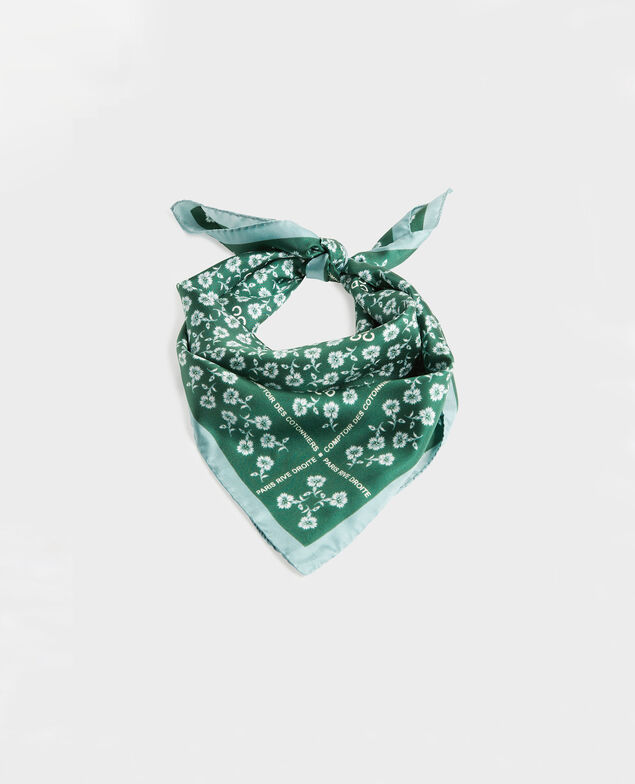 Square silk scarf Rain forest