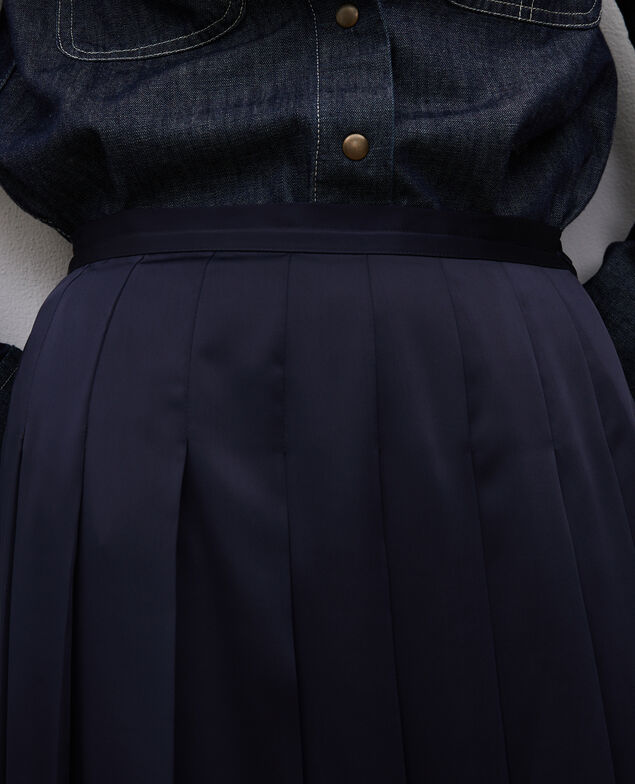 Maxi flat pleat skirt Night sky