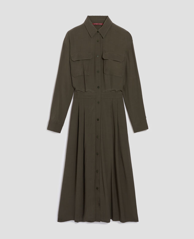 Silky shirt dress H580 chimera