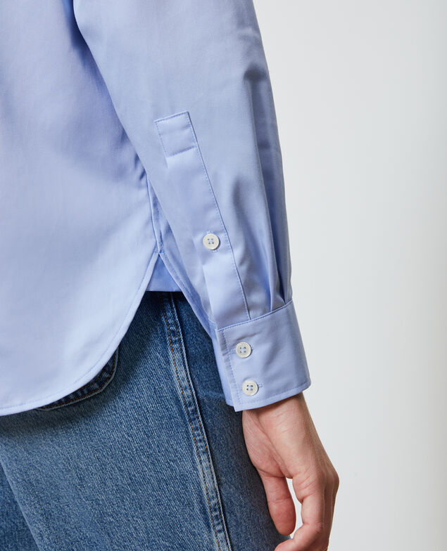Supima cotton boyfriend shirt Classic blue