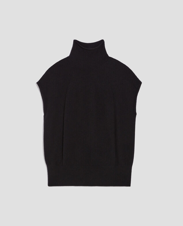 Sleeveless cashmere jumper H091 black beauty