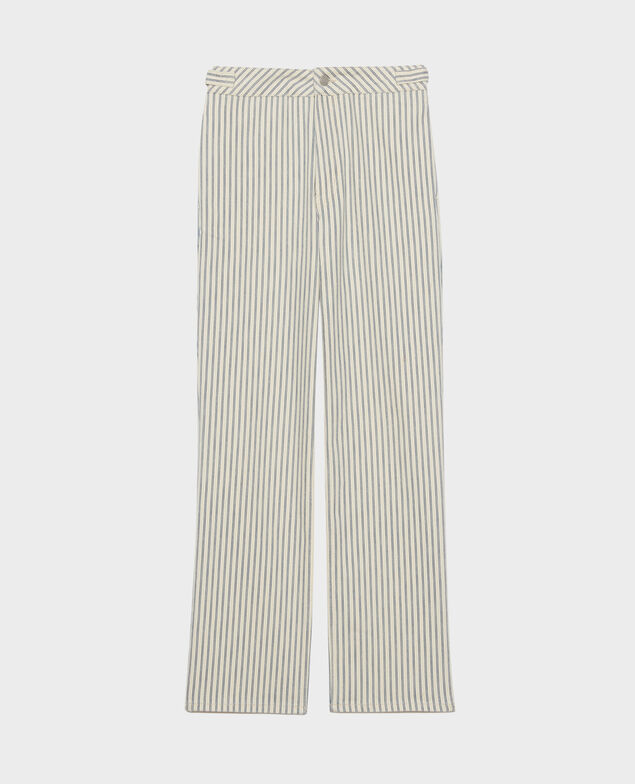 REGULAR - Striped denim pants Indigo stripe