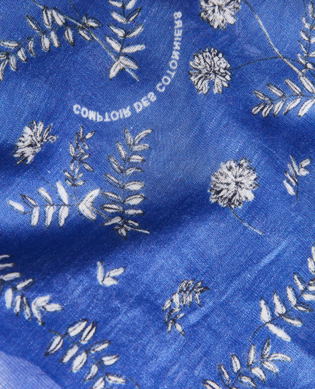 Printed cotton bandana Royal blue