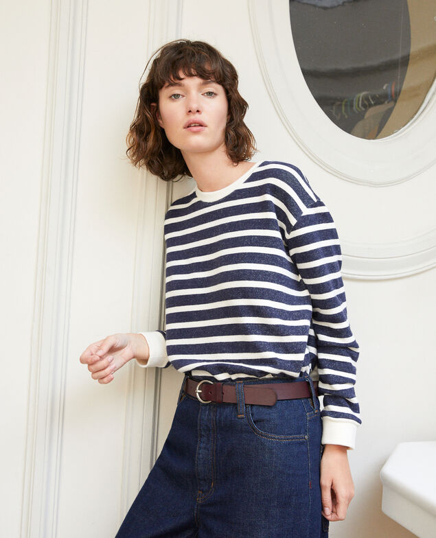 Striped sweatshirt White