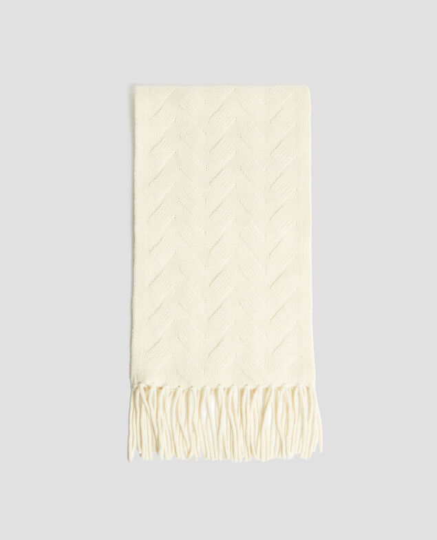 Wool scarf I010 glass green beige