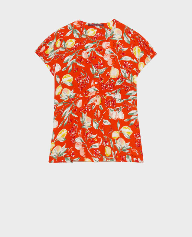 Printed crop top 103 print orange