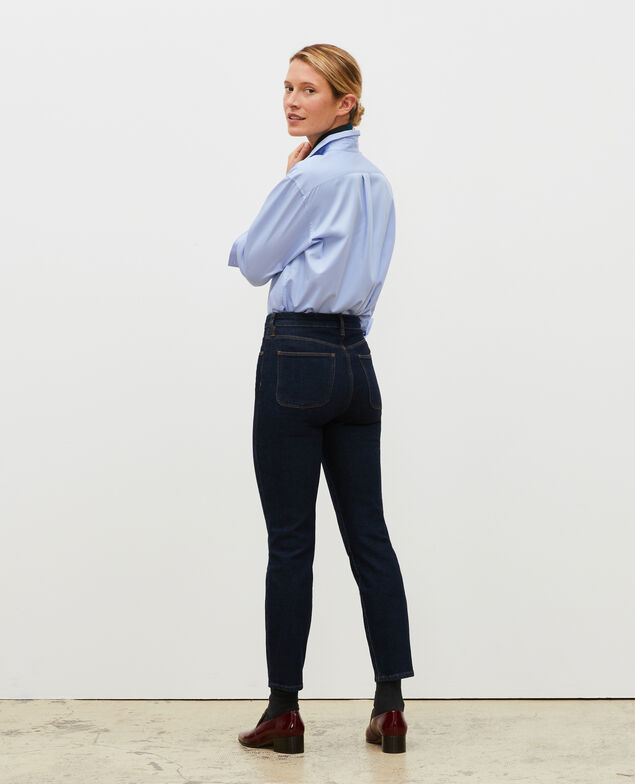 SLIM HIGH RISE - Cropped 5 pocket jeans Denim rinse