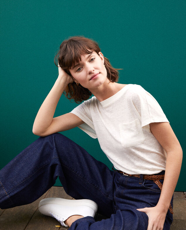 T-shirt with pocket White
