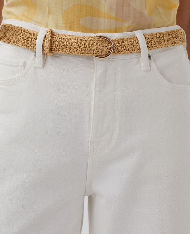 Skinny braided crochet belt 7003 30 natural