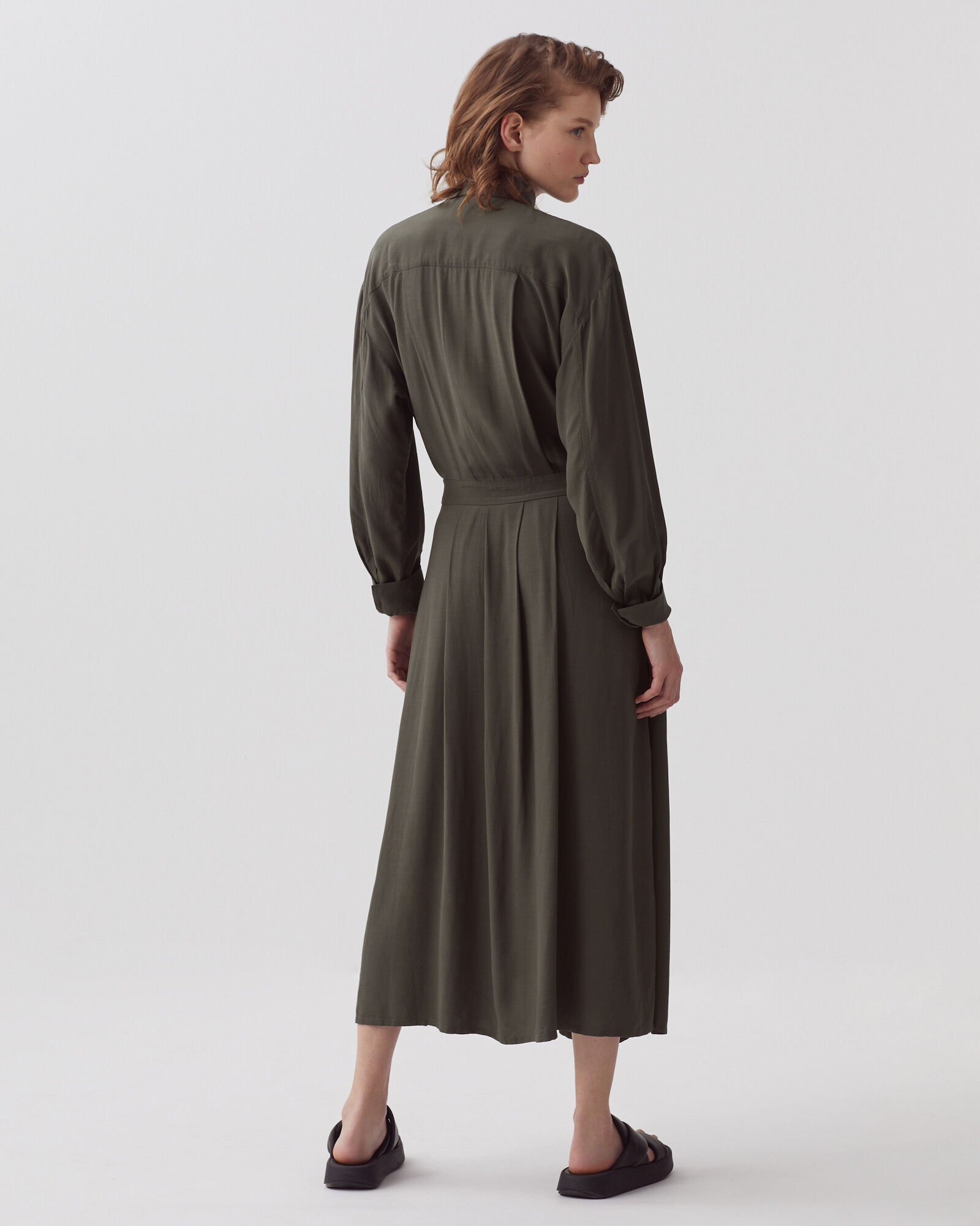 ★関税送料無料 Striped Silk-Blend Shirtdress Shop Stripe cotton shift shirtdress | eShakti