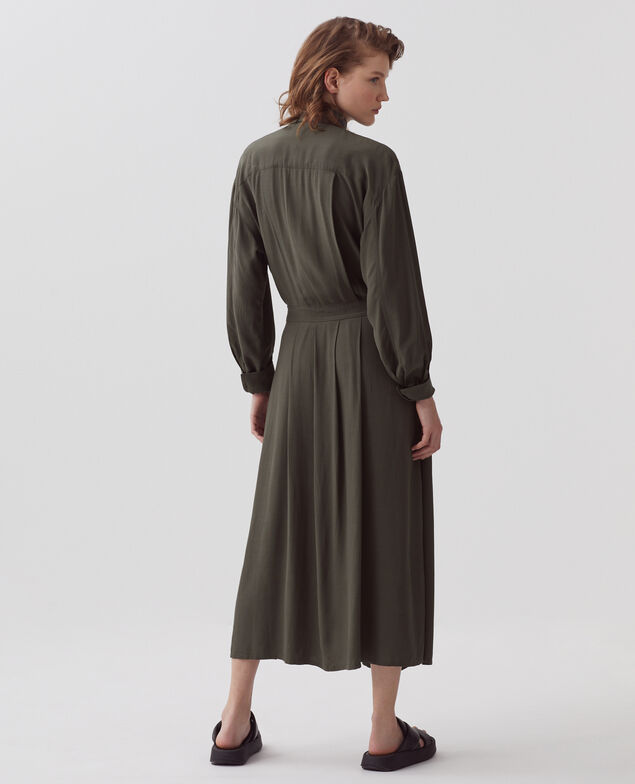 Silky shirt dress H580 chimera
