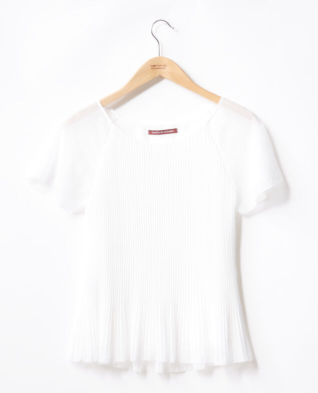 Pleated blouse Blanc