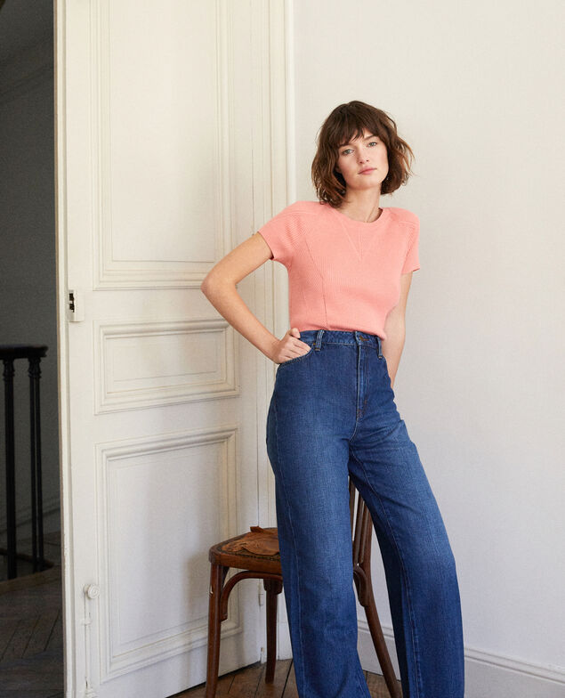 100% cotton jumper Burnt coral