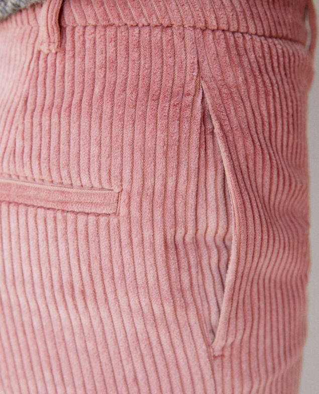 Ribbed corduroy trousers Old rose