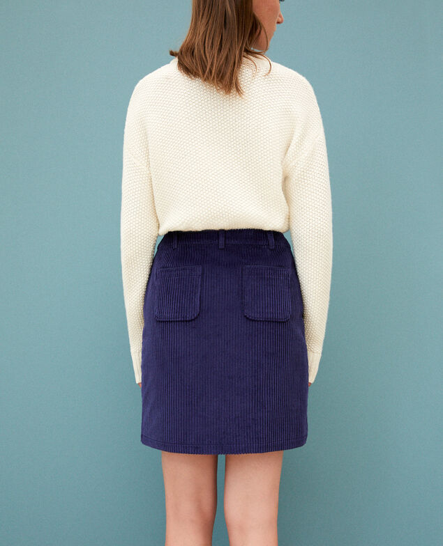 Ribbed corduroy skirt Medieval blue