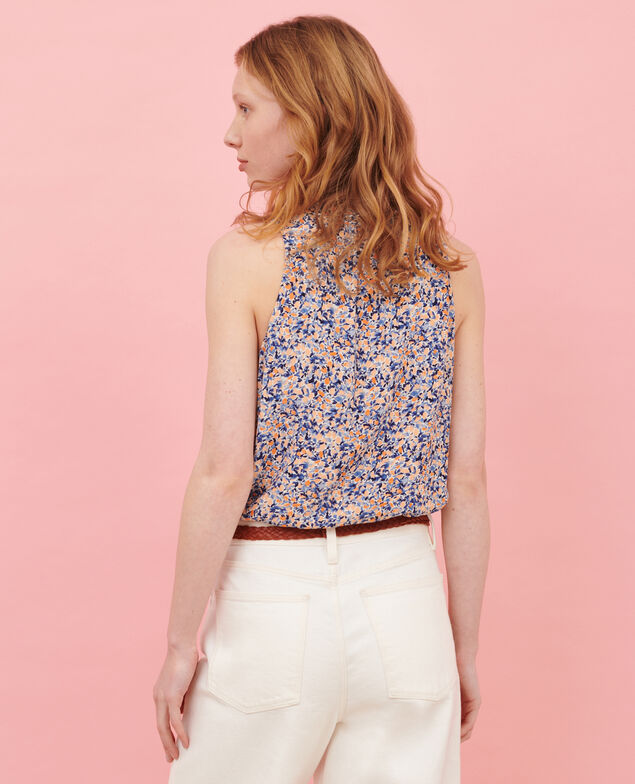 Printed top 116 print blue
