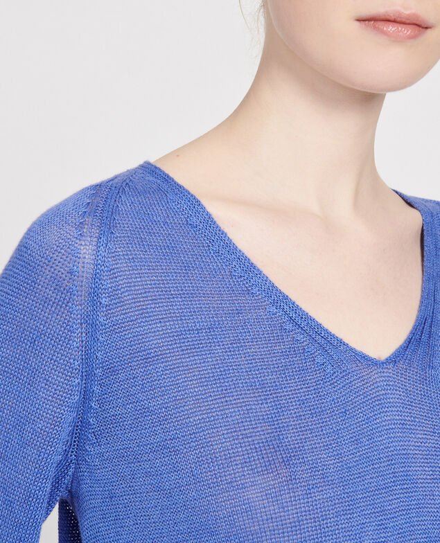 Linen jumper Amparo blue