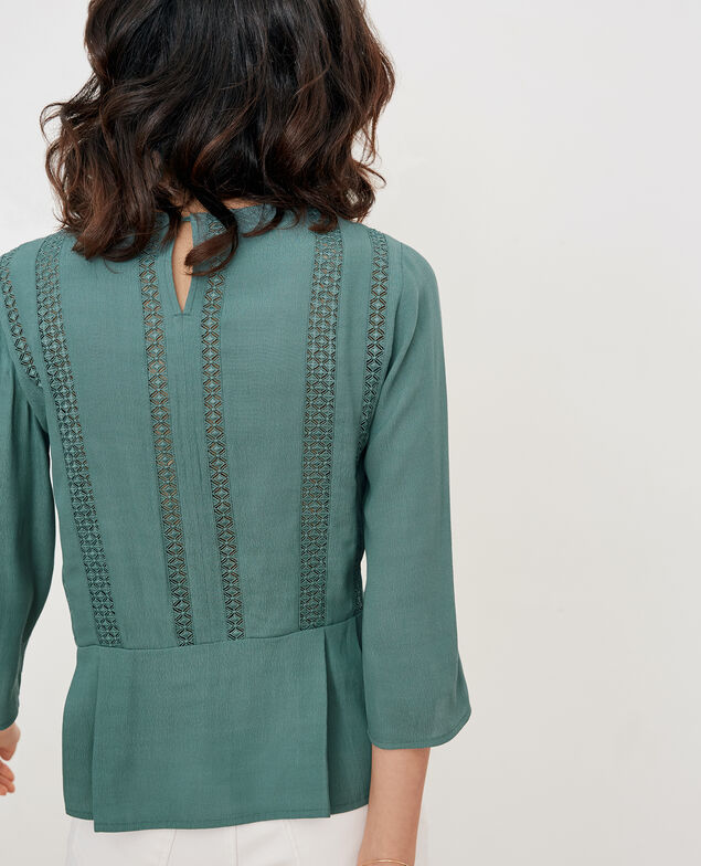 Peplum blouse with lace Peppermint