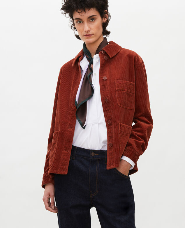  Corduroy work jacket Brandy brown