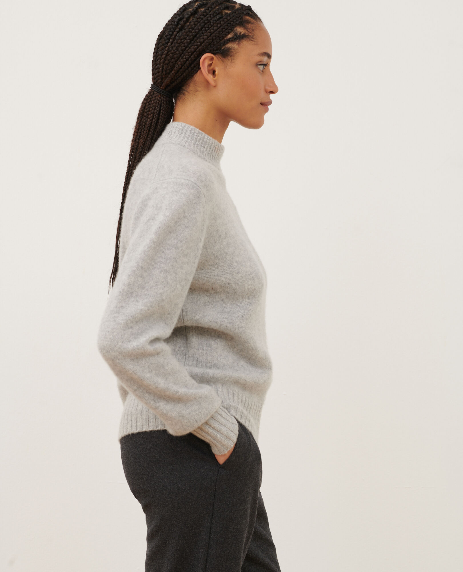 トップス OVY Wool Cashmere Warm Knit Polo Shaker Wool-Cashmere Quarter-Zip Polo Sweater in Sweaters