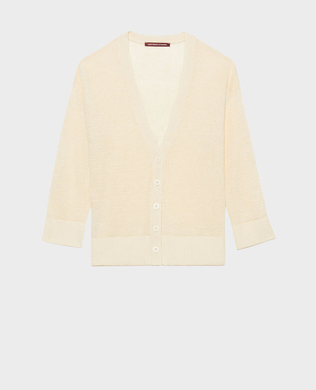 Linen cardigan 01 white