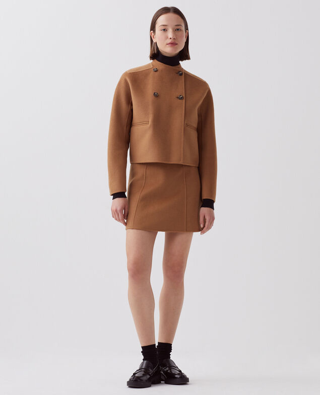 Double-sided jacket I340 toasted coconut