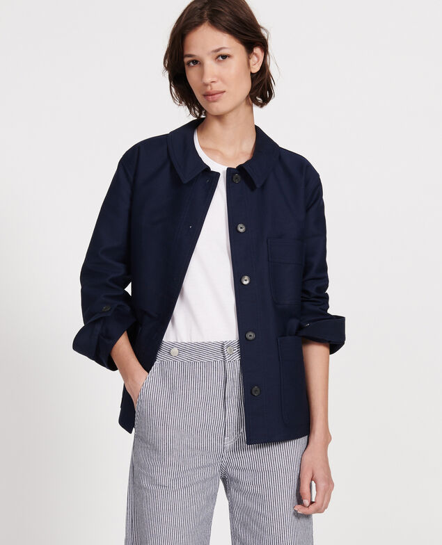 Cotton jacket Maritime blue