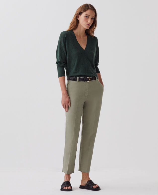 MARGUERITE - Cigarette trousers J050 shadow gray