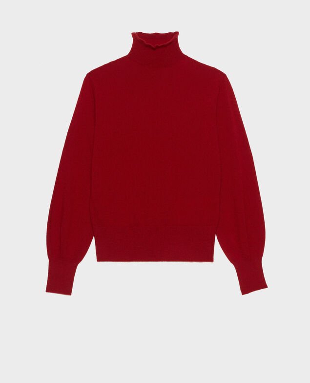3D fine cashmere turtleneck jumper Royale red
