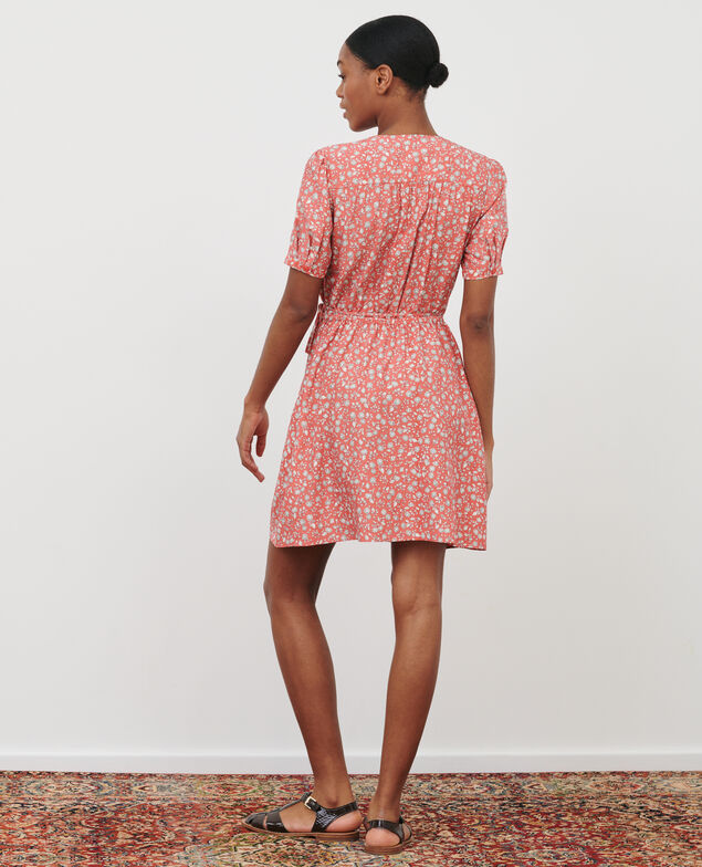 Wrapover dress 96 print pink