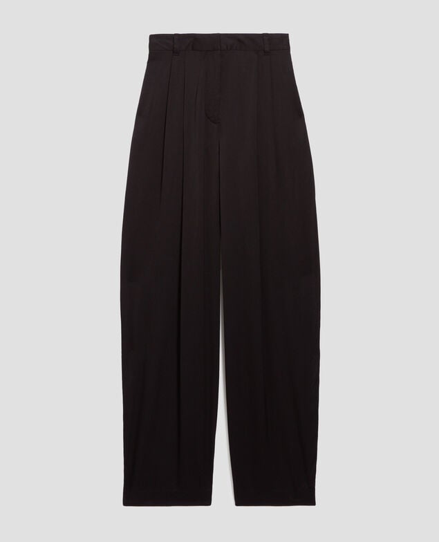 Loose silky trousers H091 black beauty