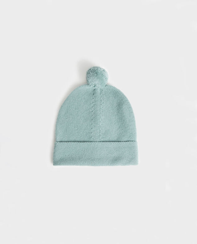 Cashmere bobble hat Chinois green