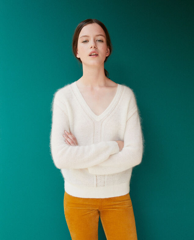 Jumper with mohair White