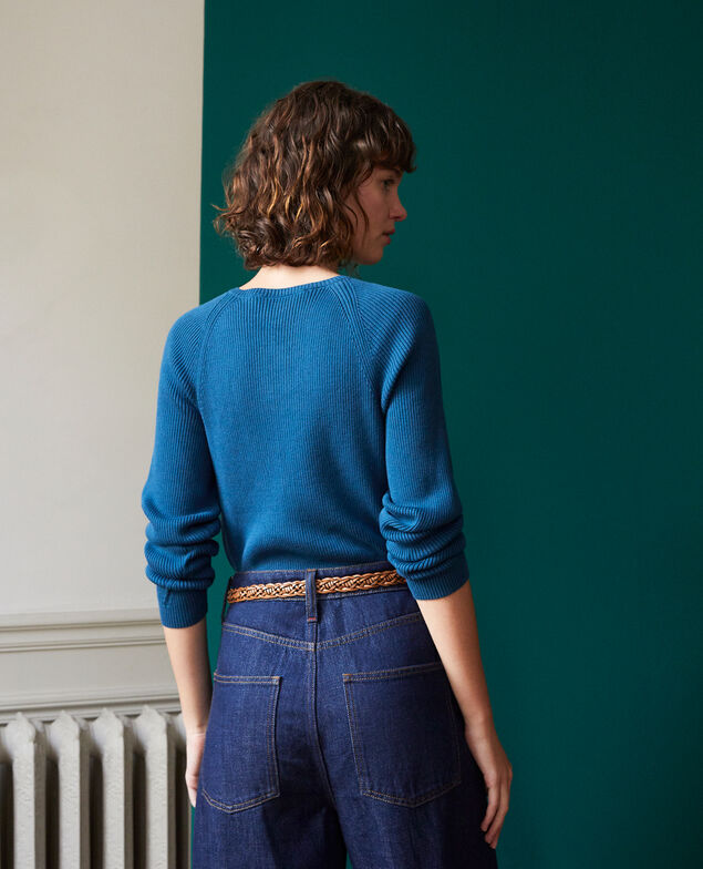 Cotton cardigan Blue