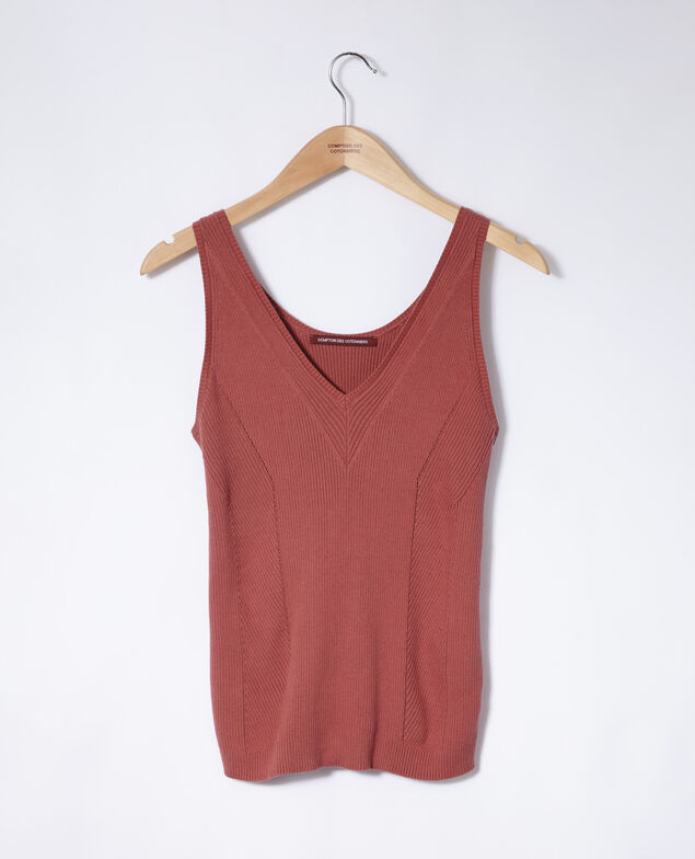 Cotton vest top Red