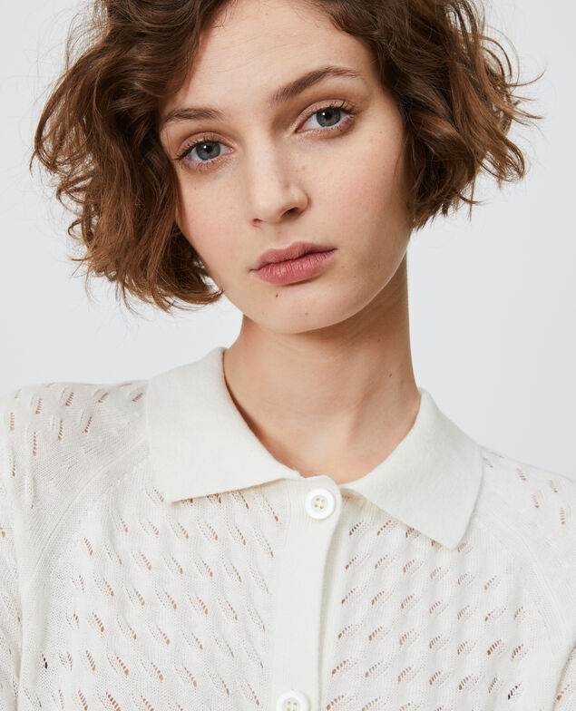 Cotton and linen cardigan Gardenia