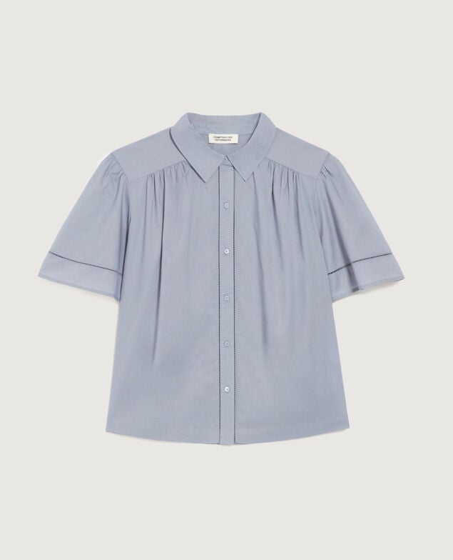 Cotton voile shirt K040 tradewinds gray