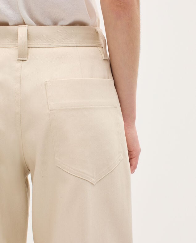 Barrel leg trousers H013 gardenia