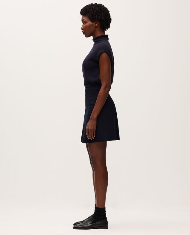 Double-faced mini skirt H695 night sky