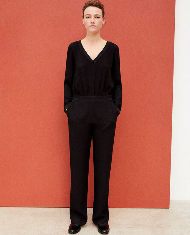 Lurex blend jumpsuit Black