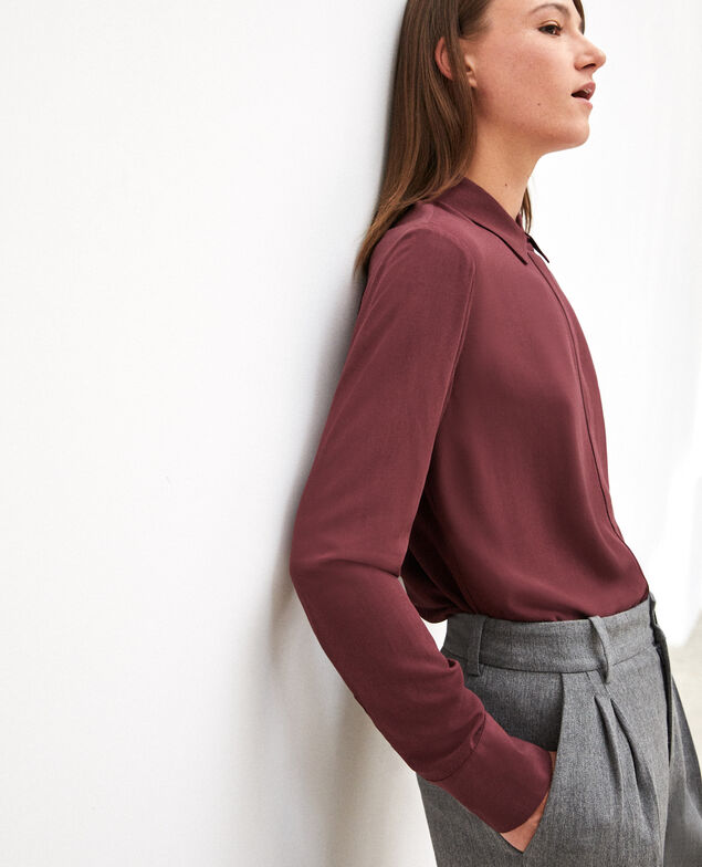 Straight-cut shirt Brown